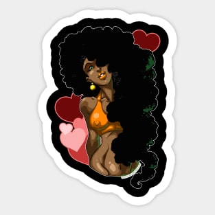 Beauty and Hearts Sticker